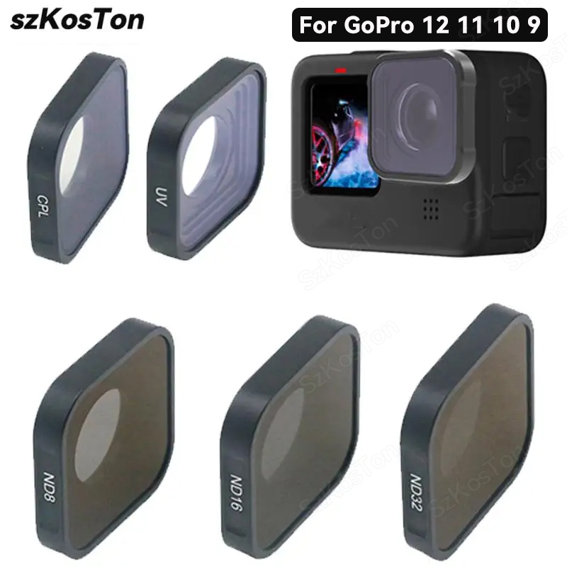 Gopro Action Camera Hero 12 Black - UV CPL ND8 ND16 ND32 Filtre
